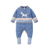 Baby Rompers Blue Long Sleeve Knit Newborn Boys Jumpsuits Playsuits Autumn Winter Infant Unisex Outfits One Pieces Kids Costumes