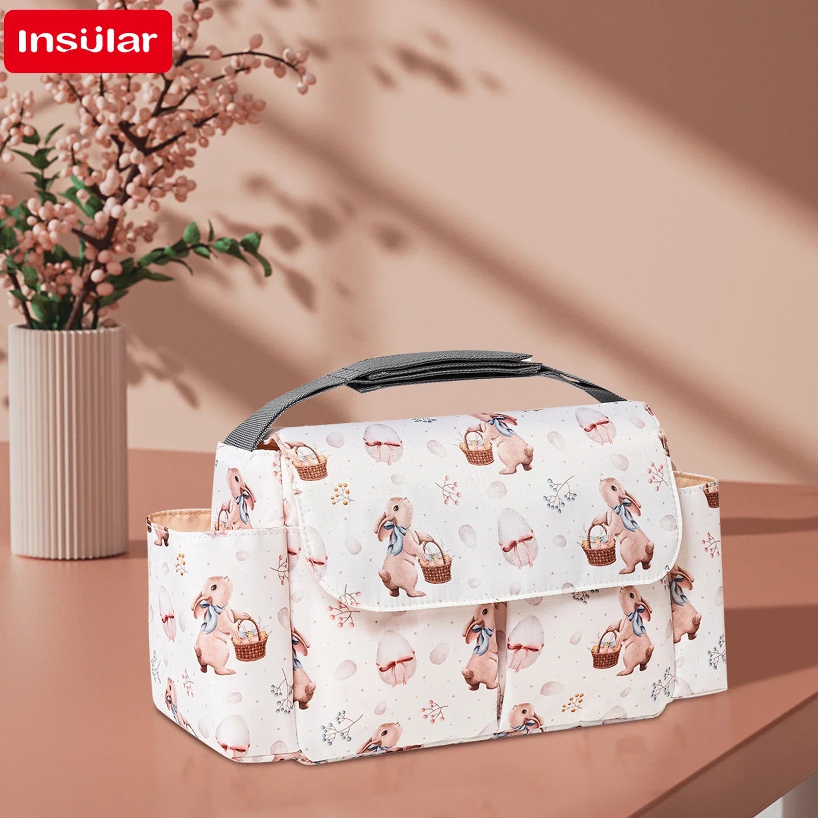 Diaper bag Flower Cartoon Baby Stroller Organizer Nappy Diaper Bags Carriage Buggy Pram Cart Waterproof Stroller Accessories