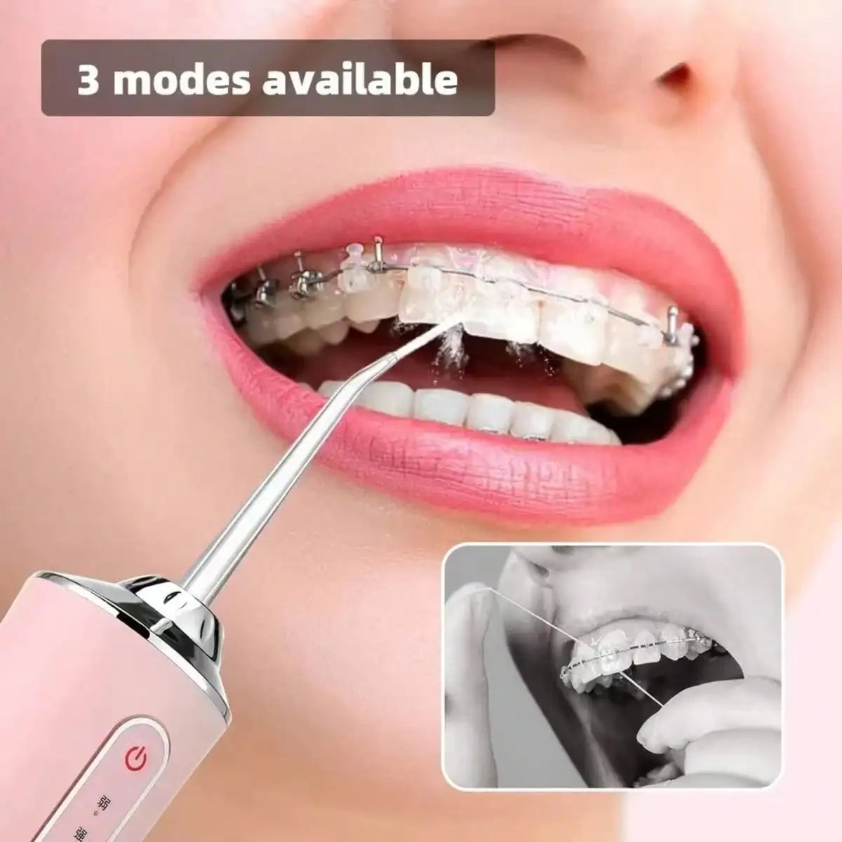 USB Portable Oral Irrigator Water Flosser Dental Water Jet Tools Pick Cleaning Teeth 200ML 4 Nozzles Mouth Oral Cleaning Agents