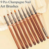 9PCS UV Gel Nail Brush Liner DIY Painting Pen Manicure Acrylic Drawing Brush for Nail Art Design Nails Tip Display Painting Tool