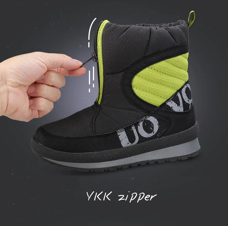 UOVO 2024 New Shoes For Boys And Girls High Quality Fashion Kids Winter Boots Warm Snow Children's Footwear Size #30-38