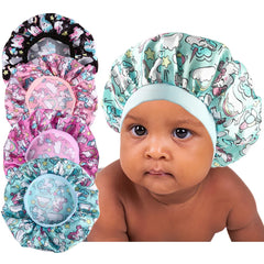 Children's New Bonnet Unicorn Printed Hair Hat with Narrow Edge Elastic Fashion Casual Home Comfortable Sleeping Hat