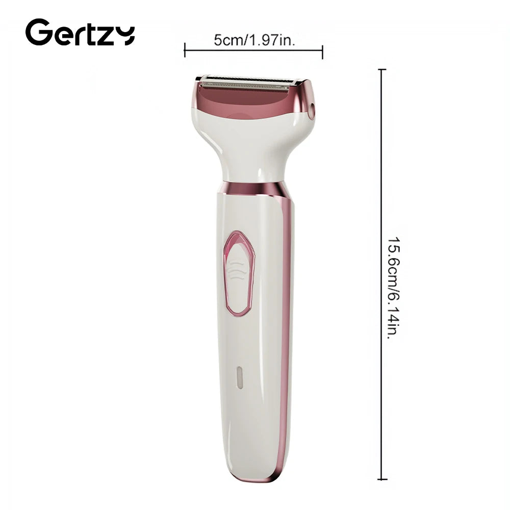 4-in-1 Rechargeable Electric Razor for Women - Face, Nose, Legs, Underarm, Bikini Trimmer - Wet & Dry, Painless Grooming Kit