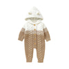 0-18m Newborn Infant Boys Girls Rompers Clothes Autumn Winter Toddler Kids Unisex Hooded Long Sleeves Jumpsuits Children Outfits