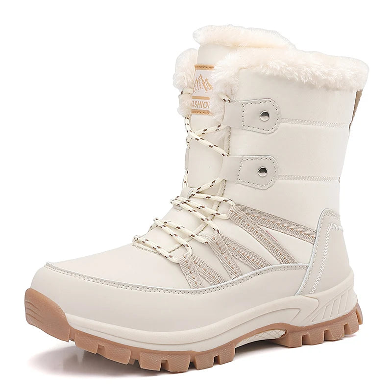 New Snow Boots Women's Winter Cotton Shoes Thick Warm Shoes Cold resistant Cotton Boots Mountaineering Shoes