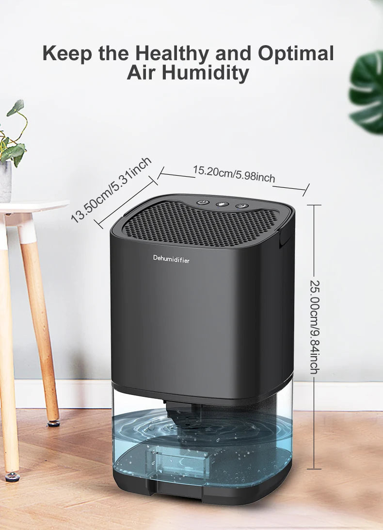 Portable Air Dehumidifier for Home Office and RV Eliminate Damp Mold and Moisture Easy to Use and Energy Efficient 220V/110V