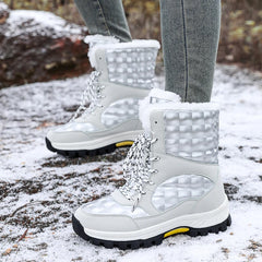 2024 Winter Outdoor Women's Snow Boots Thickened Plush Female Sneakers Casual Shoes Warm Thick Sole Snow Proof  Waterproof Boots