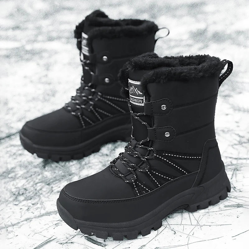 New Snow Boots Women's Winter Cotton Shoes Thick Warm Shoes Cold resistant Cotton Boots Mountaineering Shoes