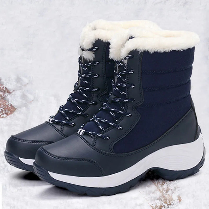 Women's Boots Snow Soft Shoes Women Platform Ladies Shoes Fashion Mid High Boots Plus Size Winter Girls Boots Botas Mujer