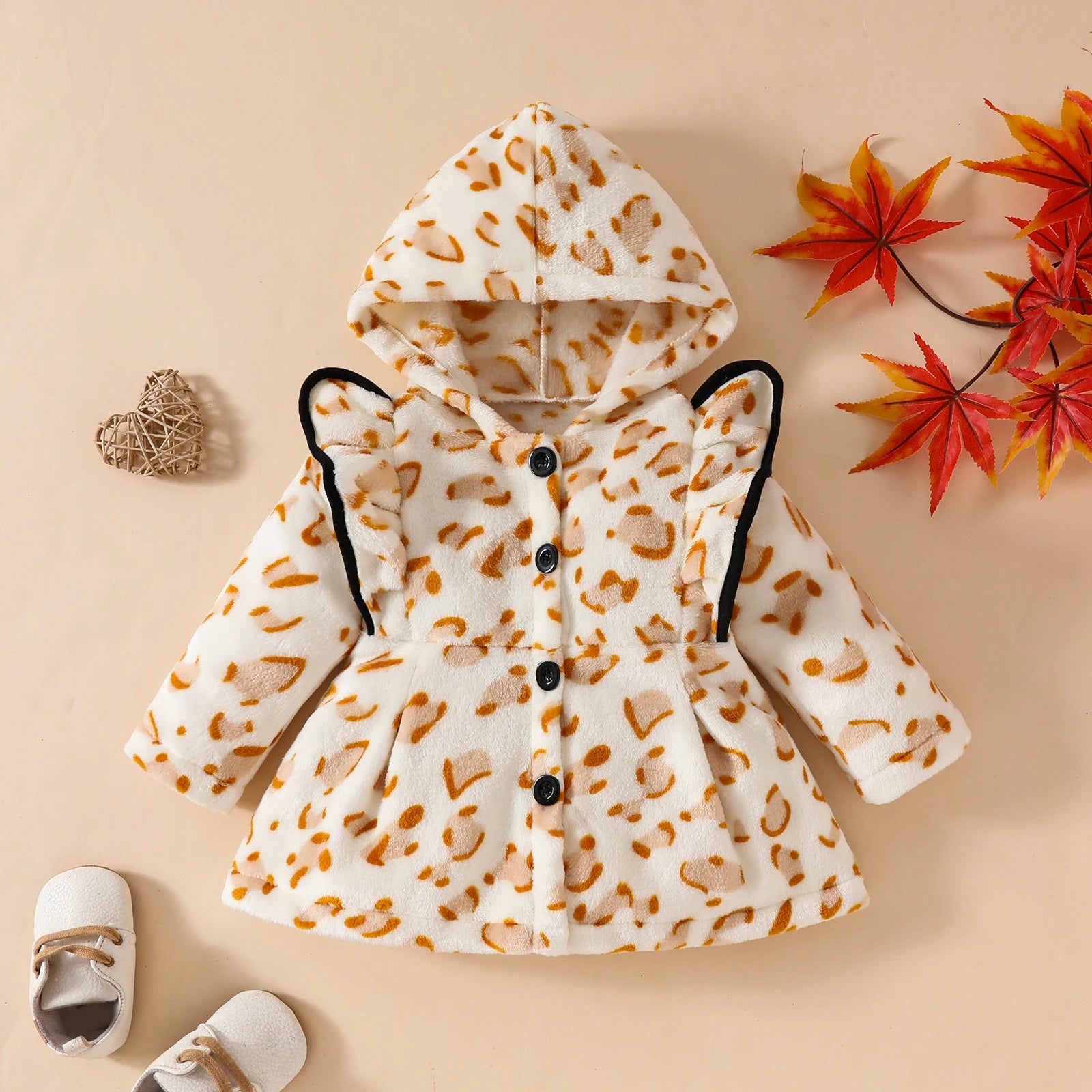 Autumn/Winter Baby girl lace hooded long-sleeved comfortable coat