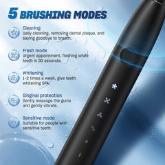 Electric Toothbrush Tooth Brush USB Rechargeable Adult Ultrasonic Teeth Cleaning 8 Replacement Toothbrush Heads