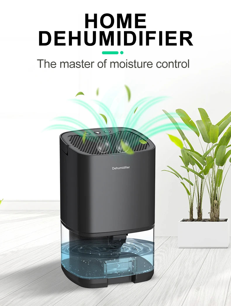 Portable Air Dehumidifier for Home Office and RV Eliminate Damp Mold and Moisture Easy to Use and Energy Efficient 220V/110V