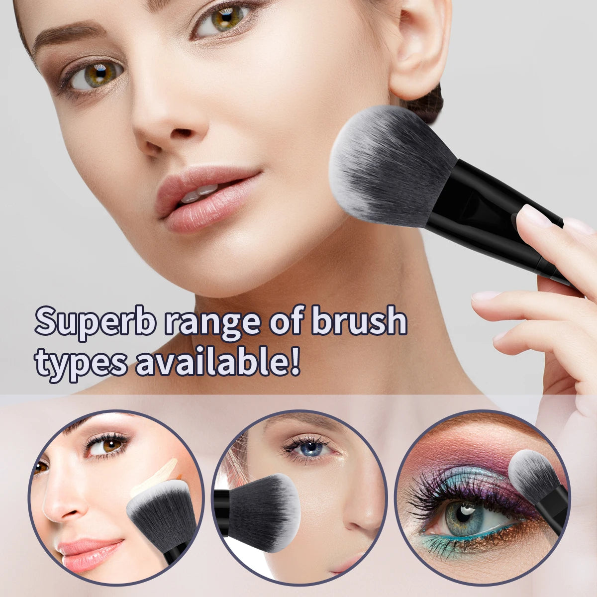 MAANGE Professional Makeup Tools Kit 30PCS Foundation Makeup Brush Set 15PCS Makeup Sponge Removal Puff Cleaning Bowl for Travel