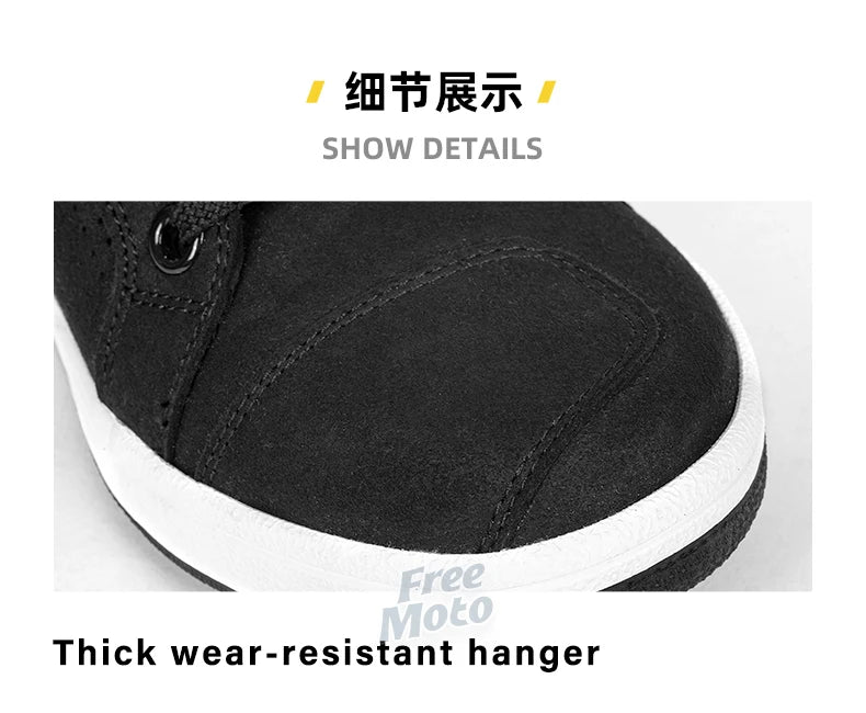 Men Motorcycle boots Breathable Anti-fall Rider Road Racing Casual Shoes Boots Gear Shift Rubber Sole Reflective Motorbike Shoes