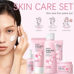 5/6pcs Sakura Skin Care Sets Face Cream Serum Toner Facial Cleanser Sunscreen Eye Cream Face Skin Care Products