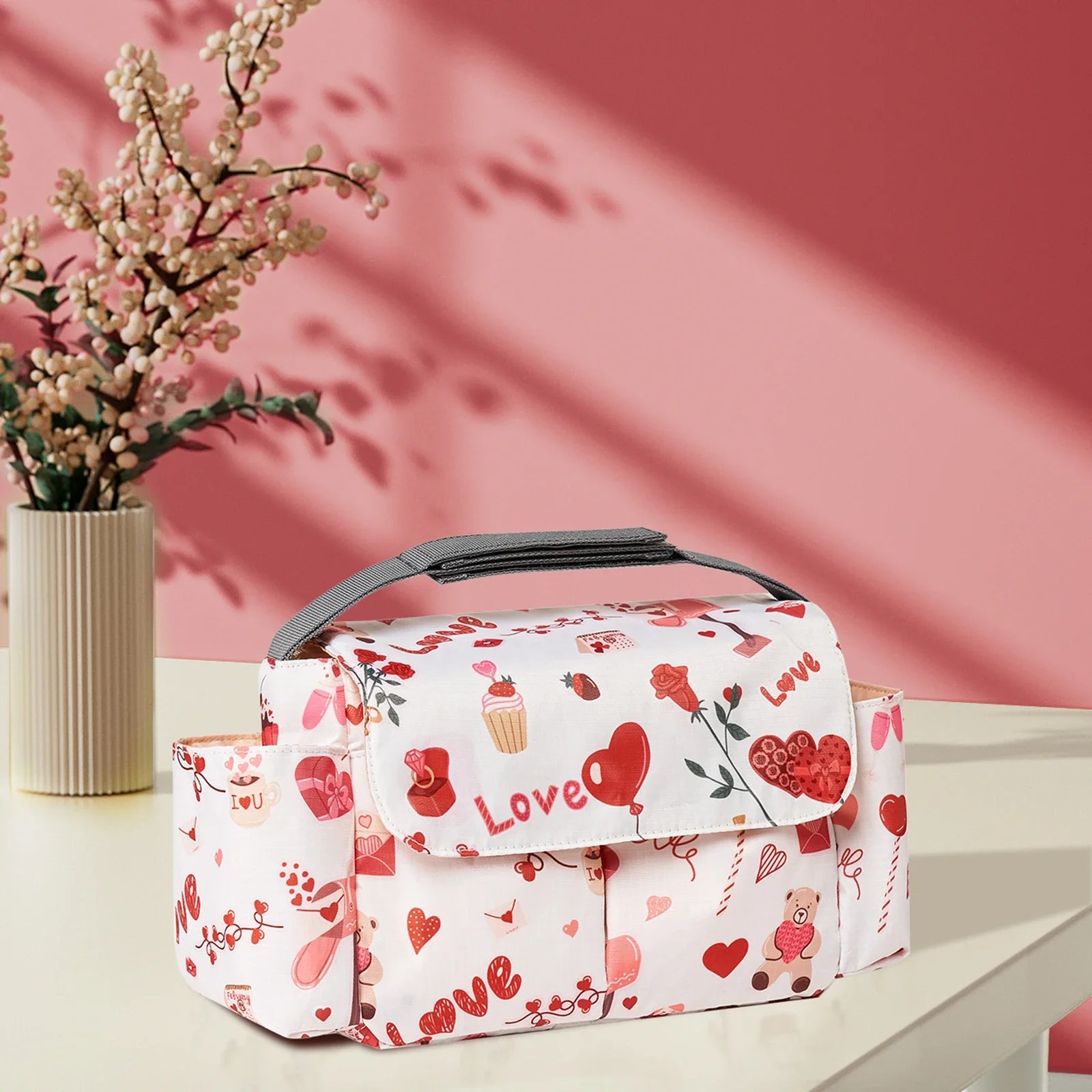 Diaper bag Flower Cartoon Baby Stroller Organizer Nappy Diaper Bags Carriage Buggy Pram Cart Waterproof Stroller Accessories