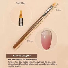 9PCS UV Gel Nail Brush Liner DIY Painting Pen Manicure Acrylic Drawing Brush for Nail Art Design Nails Tip Display Painting Tool