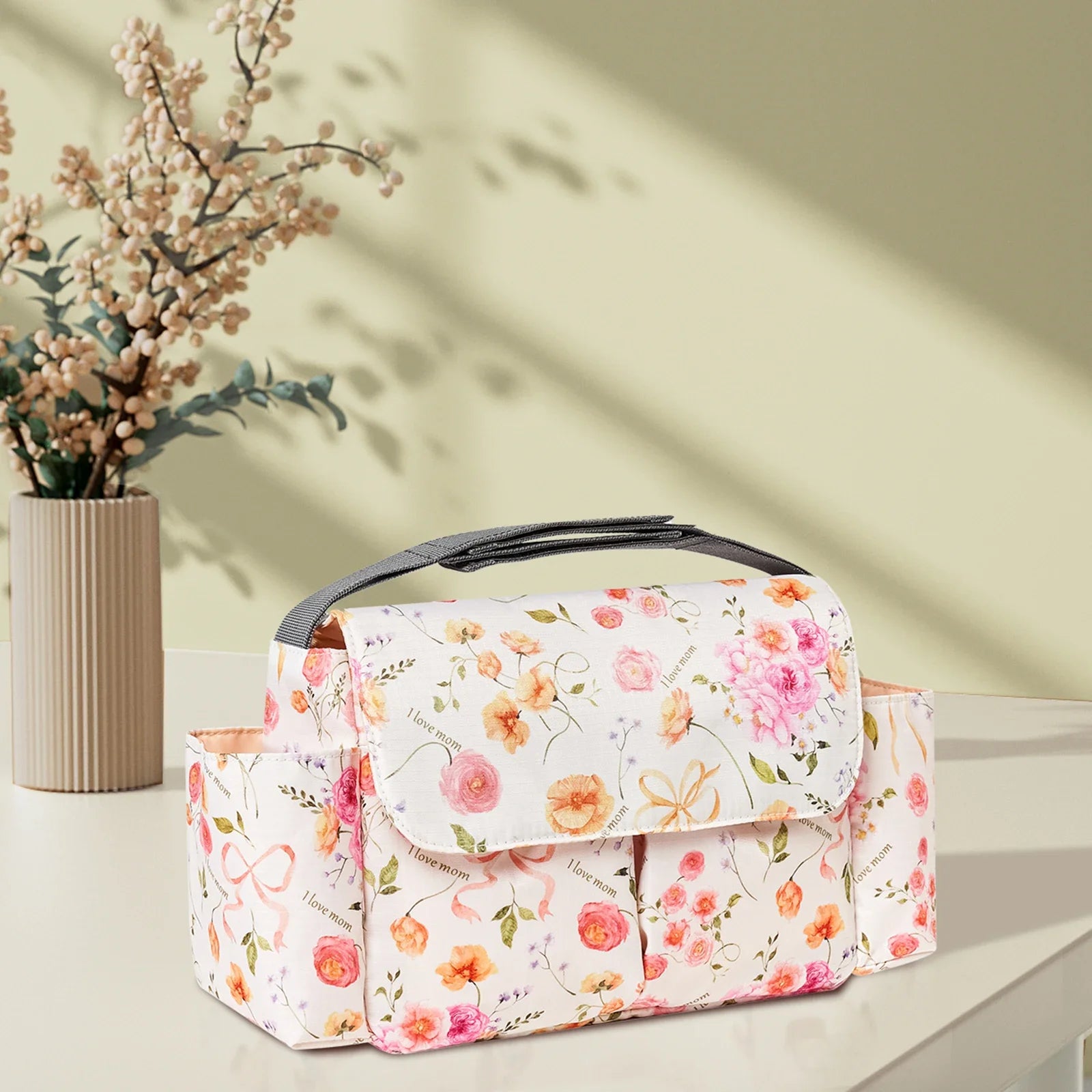 Diaper bag Flower Cartoon Baby Stroller Organizer Nappy Diaper Bags Carriage Buggy Pram Cart Waterproof Stroller Accessories