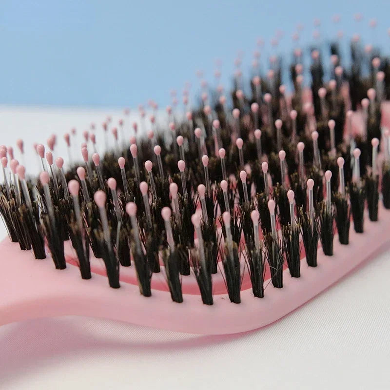 Elliptical Hollowing Out Hair Scalp Massage Comb Hairbrush Wet Curly Detangle Hair Brush for Salon Hairdressing Styling Tools