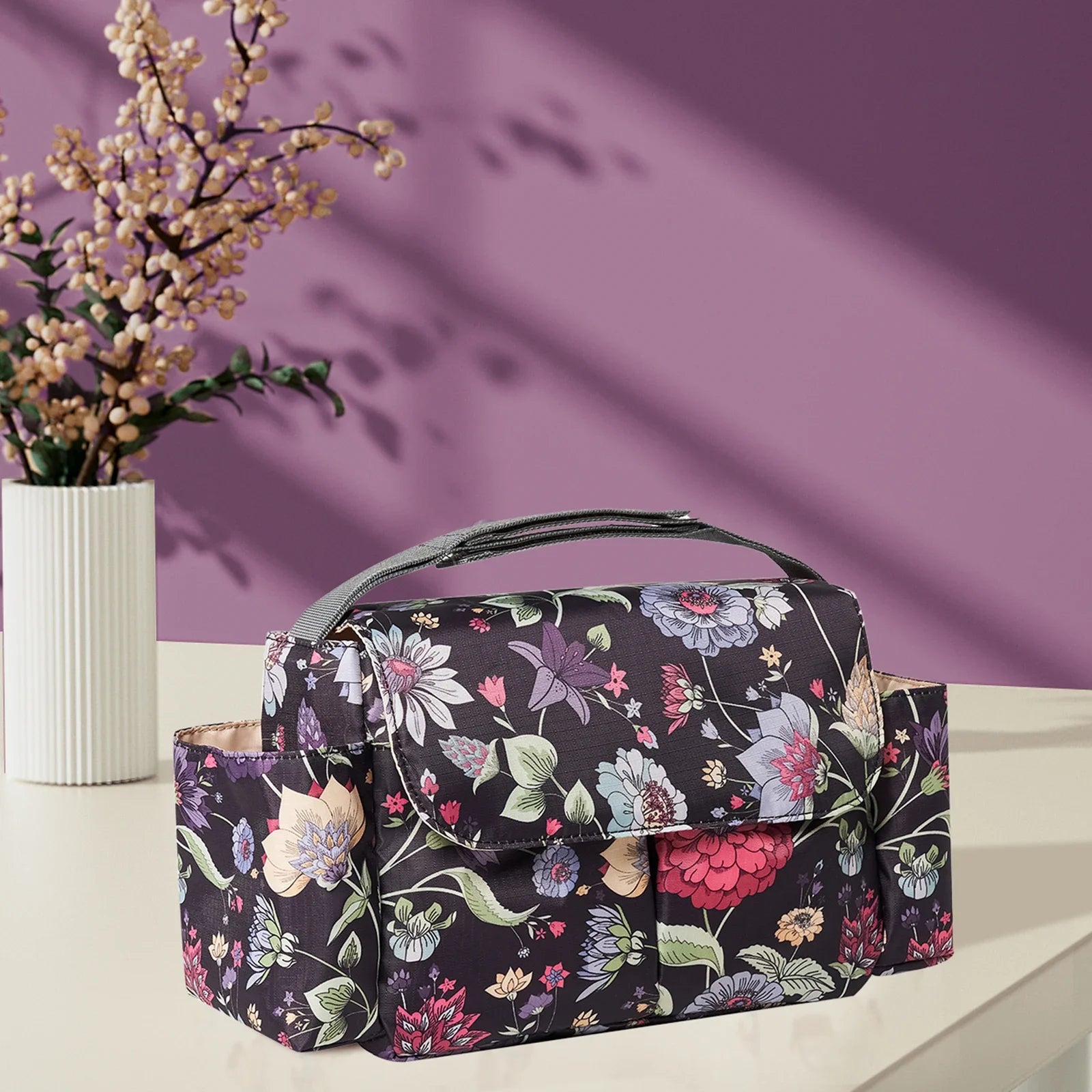 Diaper bag Flower Cartoon Baby Stroller Organizer Nappy Diaper Bags Carriage Buggy Pram Cart Waterproof Stroller Accessories