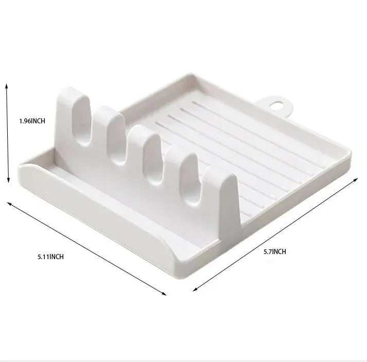 1PC Kitchen Spatula Rack Pot Lid Rack Shelves Countertop Shovel Spoon Shelf Soup Spoon Pad Put Soup Spoon Chopsticks Holder