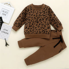 2pcs Kids Clothing Sets Solid Color Long-sleeve Knitting Girls Winter Clothing  For 1-6 Years