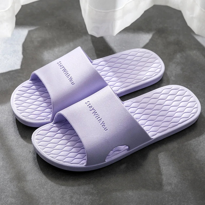 New Women Indoor Floor Flat Shoes Light Slippers Summer Non-slip Flip Flops Bath Home Slippers Female Slipper Comfortable