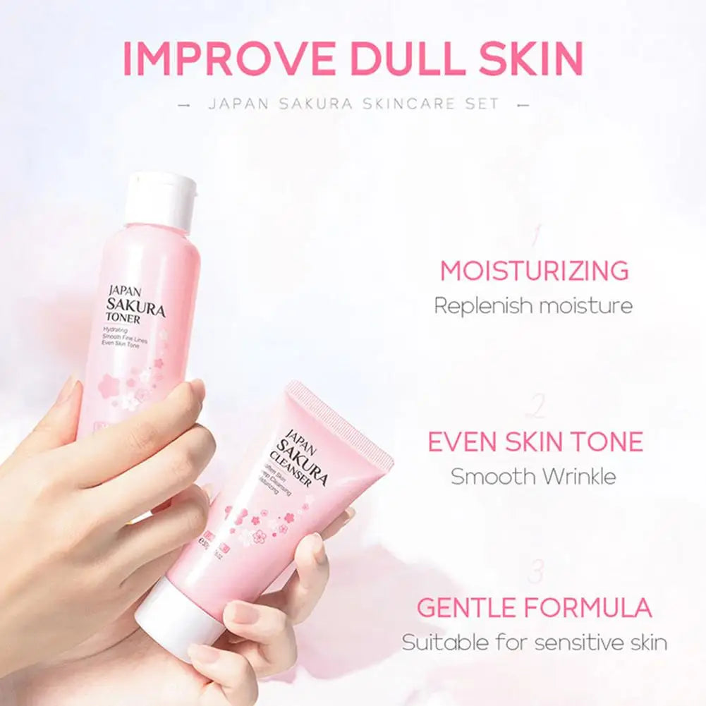 5/6pcs Sakura Skin Care Sets Face Cream Serum Toner Facial Cleanser Sunscreen Eye Cream Face Skin Care Products