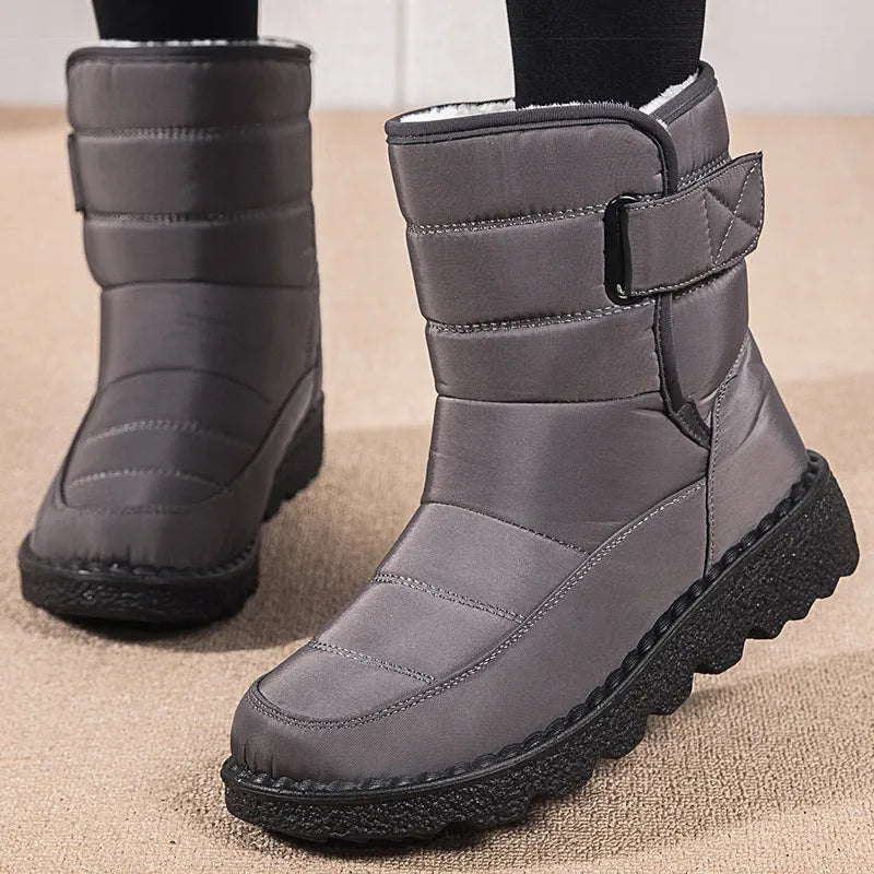 Winter Shoes Woman Waterproof Snow Boots Winter Warm Fur Botas Mujer Korea Style Black Ankle Boots For Women