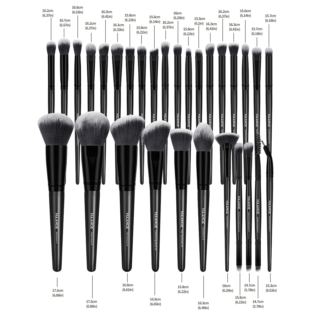 MAANGE Professional Makeup Tools Kit 30PCS Foundation Makeup Brush Set 15PCS Makeup Sponge Removal Puff Cleaning Bowl for Travel