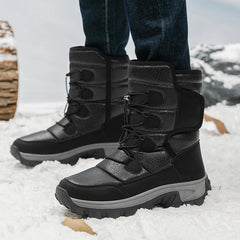 New Warm Plush Women's Snow Boots Fashion Outdoor Women Boots Platform Anti-Slip Hiking Boots Waterproof Winter Warm Ankle Boots