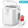 COWSAR Bullet Ice Maker Countertop with Self-Cleaning, 26.5lbs/24Hrs, 6 Mins/9 Pcs Bullet Ice, Portable Ice Maker