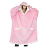 Winter Warm TV Blanket with Sleeves Big Pocket Fleece Family Sherpa Hoodies Oversized Flannel Soft Hooded Robe Blankets