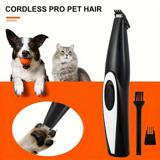 Pawsitively Quiet Pet Hair Clipper Kit - High-Power USB Rechargeable, Cordless Grooming Tool for Dogs & Cats, Whisper-Quiet Shaver with Safe Maneuvering for a Furry Spa Day Experience