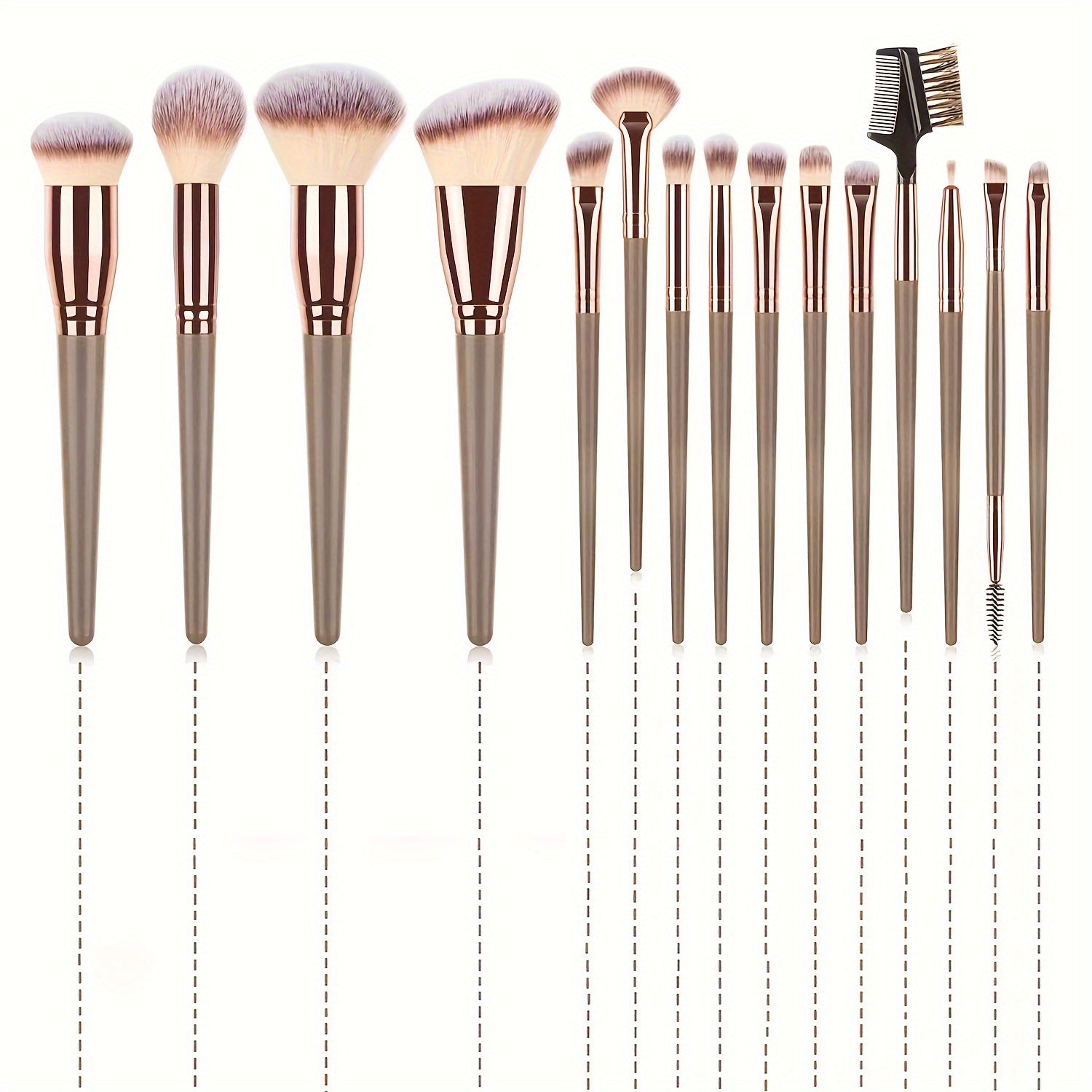 Complete Function Makeup Brush Kit Premium Synthetic Eyeshadow Foundation Face Blending Blush Brush Concealer Eye Makeup Brush Set Ideal For Makeup Beginner Artist