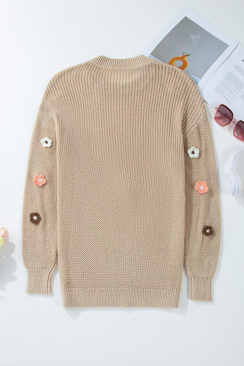 Autumn New Round Neck Knitted All-matching Loose Sweater - Jess Deals