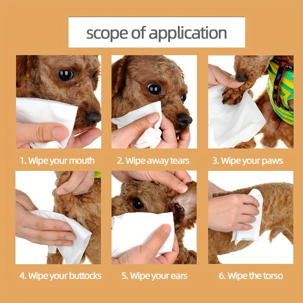 4 Packs of 400-Count Ultra-Gentle Dog Grooming Wipes - Cleaning and Deodorizing Paws, Body, and Butt for Puppies and Adult Dogs - Unscented, Hypoallergenic, and Moisturizing for Sensitive Skin