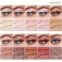 10PCS Smudge-proof Eyeshadow Stick LUXAZA, Shimmer And Neutral Champagne Pink Metallic Eye Shadow, Cream Pencil Crayon, Waterproof, Eye Brightener Stick for Halloween