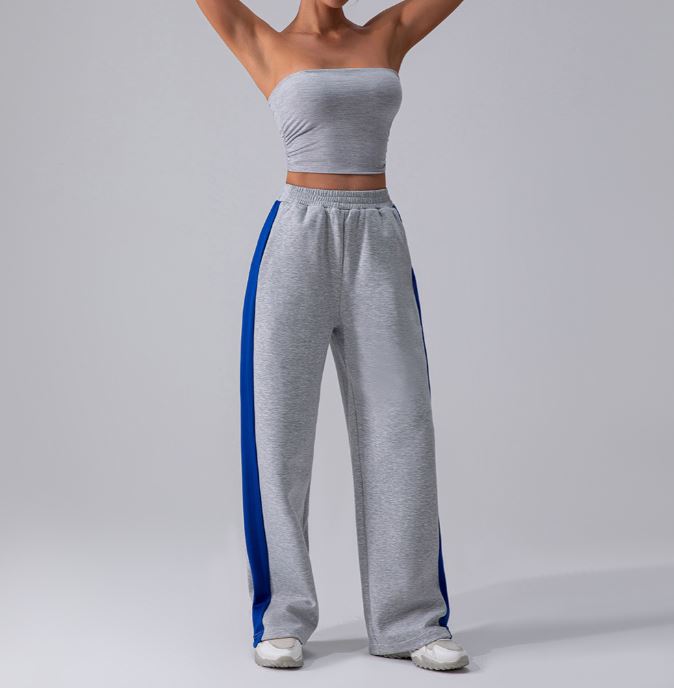 New women's sports pants joggers wide leg oversized street athletics sport wear